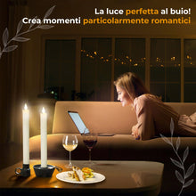 Carica l'immagine nel visualizzatore di Gallery, comforder Set 2 Candele LED in Vera Cera con Timer, Crema