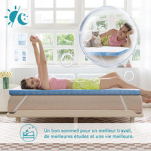 Carica l&#39;immagine nel visualizzatore di Gallery, Amazon Basics - Topper Matrimoniale 160 x 190 cm in Memory Foam, 5 cm Coprimaterasso con Angoli Elastici, Bianco