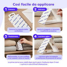 Carica l'immagine nel visualizzatore di Gallery, Wolkenfeld Antitarme per Armadi Vestiti con Feromoni – 8 Trappole Adesive per Tarme dei Tessuti, Lana e Cashmere – Salva