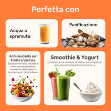 Carica l'immagine nel visualizzatore di Gallery, Vitamina C in Polvere - Acido Ascorbico Puro Vegano, Senza Glutine e senza OGM - 500 porzioni da 1000 mg ciascuna di Vit