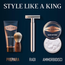 Carica l'immagine nel visualizzatore di Gallery, King C. Gillette Pennello da Barba, Cura della Barba, con Fibre Morbide e Manico in Legno, Esperienza di Rasatura Profes