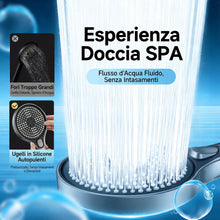 Carica l'immagine nel visualizzatore di Gallery, Soffione Doccia Alta Pressione Grigio Opaco, Doccino per Doccia Anticalcare con 3 Modalità di Getto, Doccetta per Doccia