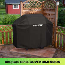 Carica l'immagine nel visualizzatore di Gallery, Velway Copertura Barbecue da Esterno, Telo Copri Barbecue Impermeabile, Copri BBQ, Anti Polvere Neve Pioggia Feci di Uccelli Sole,147x61x117cm,Nero