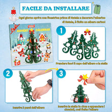 Carica l'immagine nel visualizzatore di Gallery, LEMESO Calendario Avvento 2026 Albero di Natale da Tavolo Piccolo Albero di Natale in Legno Calendario dell'Avvento con 