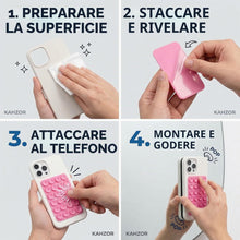Carica l'immagine nel visualizzatore di Gallery, 5 Pezzi Ventosa Per Telefono, Ventose Per Telefono In Silicone Per Cellulare, Accessori Per Autoadesivo Ventosa Per Tele