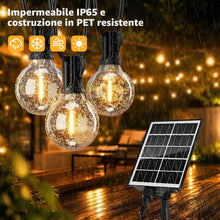 Carica l'immagine nel visualizzatore di Gallery, Hoteril Catena Luminosa Esterno Solare 15M Luci Da Esterno Giardino G40