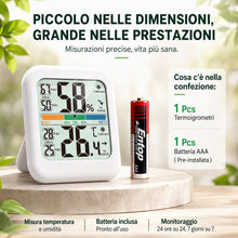Carica l'immagine nel visualizzatore di Gallery, G.CATACC Termometro Ambiente Interno, Igrometro Digitale