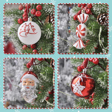Carica l'immagine nel visualizzatore di Gallery, LEMESO Decorazioni Albero di Natale Rosse e Bianche Palline di Natale 70 pz Ciondoli Natalizi Addobbi Pendenti Ornamenti da Appendere Fiocchi di Neve Ghiaccioli