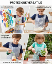 Carica l'immagine nel visualizzatore di Gallery, Grembiuli Monouso Bambini, 25 Pezzi Trasparente Plastica Impermeabile Anti-Macchia, Protezione Vestiti per Pittura, Cuci