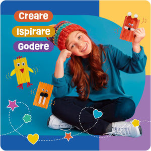 Smowo® Kit Lavoretti Creativi per Bambini - Grande Set di Bricolage con Scovolini e Materiale Vari, Ideale per Ragazze e Ragazzi