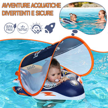 Carica l'immagine nel visualizzatore di Gallery, IEEILULU Salvagente Neonato, Salvagente Neonato con Parasole e Seggiolino, Ciambella Mare, Galleggiante per Bambini Ciambella Gonfiabile per Piscina, Spiaggia, Vacanze da 6 a 36 Mesi