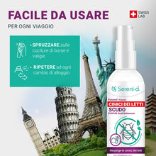 Carica l'immagine nel visualizzatore di Gallery, SCUDO ANTI CIMICI DA LETTO - Spray anti cimici da letto potente - Trattamento naturale con Oli Essenziali/Fiori di Piret