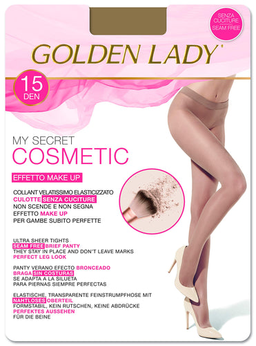 Golden Lady Mysecret 15 Cosmetic Collant, Donna, Trasparente (Melon 001a), Small (Taglia produttore:2 – S)