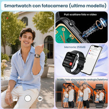 Carica l'immagine nel visualizzatore di Gallery, Orologio Smartwatch Uomo Donna con Videocamera: 1.91" Dynamic Quadrante Smart Watch per Cuffie Bluetooth Chiamate Foto M