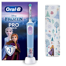 Carica l'immagine nel visualizzatore di Gallery, Oral-B Spazzolino Elettrico Kids 3+ Disney Frozen, Azzurra Testina Custodia
