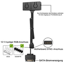 Carica l'immagine nel visualizzatore di Gallery, EZDIY-FAB Convertitore RGB,12V RGB a 5V ARGB Transfer Hub con Splitter a 3 vie,Scheda Madre con 12V 4 Pin Header può Controllare 5V ADD-RGB Prodotti,Built-in 50 Modalità di Colore