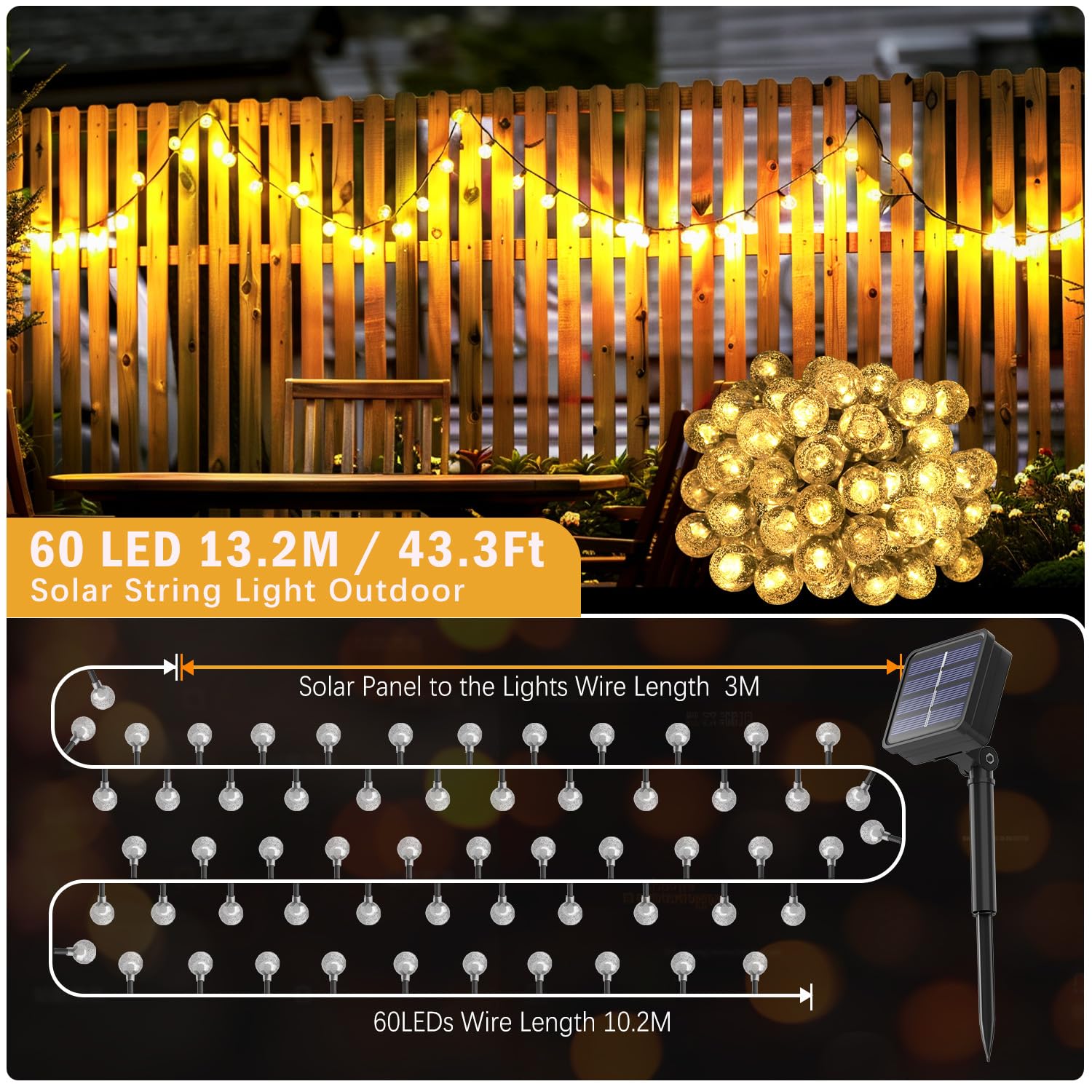 Luci Solari Per Esterni Bianche Da 20 M, XU, Bianco Freddo, 200 LED, 8 Modalità - Luci Fatate E Natale Kzq 91868068 Luci Solari Per Esterni Bianche Da 20 M, XU, Bianco Freddo, 200 LED, 8 Modalità - Luci Fatate E Natale Kzq 91868068