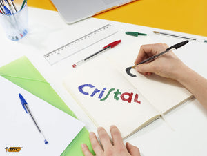 Bic Cristal Original, Set Penne Colorate A Sfera, Punta Media 1.0 Mm, 20 Unità, Cancelleria Scuola, Multicolore, 8.1 x 7.1 x 18.5 Cm
