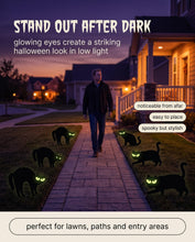 Carica l'immagine nel visualizzatore di Gallery, Decorazioni da Giardino Halloween 6 Pezzi Gatto Nero, Picchetti Estremi UV-Stabili e Occhi Riflesso, Inserimento Rapido 