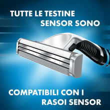 Carica l'immagine nel visualizzatore di Gallery, Gillette Sensor Excel, Confezione da 10 Lamette da Barba di Ricambio, Rivestimento in Cromo per Lame che Durano a Lungo
