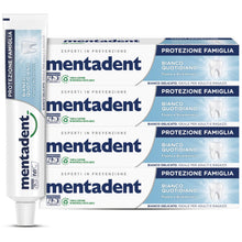 Carica l'immagine nel visualizzatore di Gallery, Mentadent Dentifricio Protezione Famiglia Bianco Quotidiano- 4x75gr