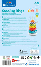 Carica l'immagine nel visualizzatore di Gallery, Clementoni Baby Stacking Rings, Anelli Impilabili, Torre di 5 Anellini, Bambini 6-36 Mesi, Gioco Prima Infanzia Made in 