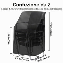 Carica l'immagine nel visualizzatore di Gallery, 2 pcs Copri poltrona realizzate in resistente tessuto Oxford, impermeabili e resistenti ai raggi UV, adatte a balconi e 