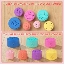 Carica l'immagine nel visualizzatore di Gallery, 7 Pezzi Cubi Impilabili Bambini Giocattoli per 3-6 Mesi, Montessori Costruzioni per Neonato 6-12 Mesi, Dentizione Neonat