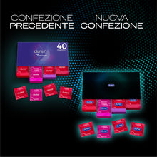 Carica l'immagine nel visualizzatore di Gallery, Durex Fun Explosion Mix di Preservativi Sottili, Con Rilievi e Nervature e Aromatizzati alla Fragola, 40 Profilattici, E
