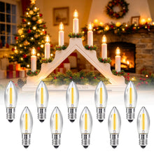 Carica l'immagine nel visualizzatore di Gallery, 10 Pezzi Lampadine Candele E10 LED 14-55V 0.2W, Bianca Calda 2100K