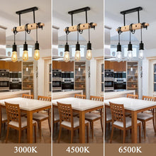 Carica l'immagine nel visualizzatore di Gallery, Toolight Lampadario Soffitto Legno Regolabile E27 Soggiorno Cucina 40CM
