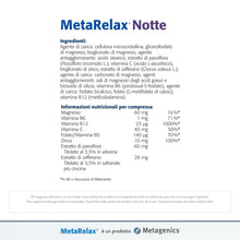 Carica l'immagine nel visualizzatore di Gallery, Metagenics MetaRelax Notte - Sonno e Relax - 30 Compresse