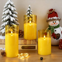 Carica l'immagine nel visualizzatore di Gallery, Set di 2 candele LED impermeabili senza fiamma, con telecomando e timer, candele LED tremolanti grandi per patio, giardi
