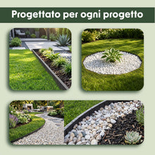 Carica l'immagine nel visualizzatore di Gallery, GARDENIX Bordo per prato, facile da installare, in plastica, nero, 5,15 m, bordatura per aiuole senza scavo, in plastica