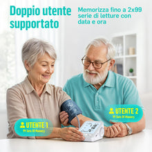 Carica l'immagine nel visualizzatore di Gallery, Runstar Misuratore di Pressione Sanguigna da Braccio, bracciale ad ampio intervallo (22-42cm), uso domestico, misuratore