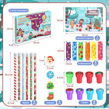 Carica l'immagine nel visualizzatore di Gallery, Ucouper Calendario Avvento 2024 di Cancelleria Scuola Set Cancelleria 24 Articoli Calendario Avvento Bambini Bambina con Matite Timbri Evidenziatori e Gomma Regali di Natale Bambini