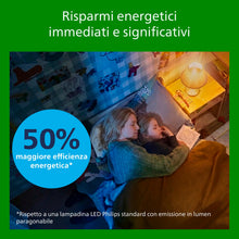 Carica l'immagine nel visualizzatore di Gallery, PHILIPS Ultra Efficient - Ultra energy saving lights, E27 LED light source, 60W, A60, warm white, pack of 1, clear