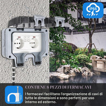 Carica l'immagine nel visualizzatore di Gallery, Miiepls Presa Esterna a Parete, Resistente alle Intemperie, IP66