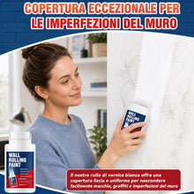 Carica l'immagine nel visualizzatore di Gallery, Mini Rullo per Ritocchi Parete 100g, Asciugatura Rapida a base d'acqua, Pittura Bianca per Interni con Rullo, Facile da 