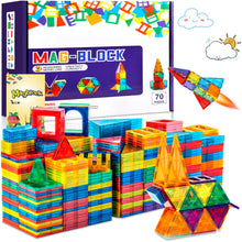 Carica l'immagine nel visualizzatore di Gallery, 70Pcs Giocattoli da Costruzione Magnetici, Set di Costruzioni Giocattolo Magnetiche, Giocattoli Educativi da Costruzione