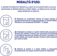 Carica l'immagine nel visualizzatore di Gallery, CARE for you MIODENT Compresse Effervescenti per Protesi Dentali – Igiene in 3 minuti, Rimozione dei Residui alimentari – 1 Confezione da 56 compresse