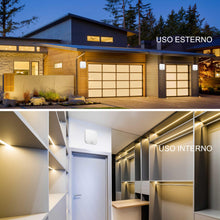 Carica l'immagine nel visualizzatore di Gallery, Sigmaled lighting - Plafoniera Led Esterno Interno 20W IP65, Applique da Parete Esterno con Sensore di Movimento, Luce C