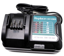 Carica l'immagine nel visualizzatore di Gallery, Caricabatterie DC10WD DC10SB DC10WC 12V 10.8V, Compatibile con Makita Batteria 12V BL1021B BL1041B BL1015 BL1016 197396-