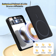 Carica l'immagine nel visualizzatore di Gallery, PORTENTUM Power bank per MagSafe 10000 mAh ultra-sottile 14 mm – Caricatore portatile magnetico ricarica rapida 22,5 W P