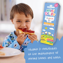 Carica l'immagine nel visualizzatore di Gallery, Natures Aid Mini Drops Vitamina D3 50ml per Neonati e Bambini, Supporto per Ossa, Denti e Sistema Immunitario, Senza Zuc