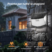 Carica l'immagine nel visualizzatore di Gallery, TECKNET Lampade Solari per Esterni con Sensore di Movimento [2 Pezzi] 248 LED Lampade Solari 3 Modalità 300° IP66 Lampad
