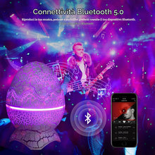 Carica l'immagine nel visualizzatore di Gallery, Dinosaur Egg Galaxy Starry Sky Proiettore con Lettore Musicale Wireless, Star Proiettore Luce Notturna con Rumore Bianco