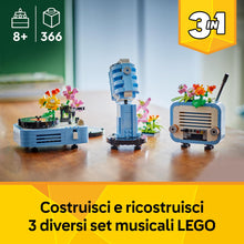 Carica l'immagine nel visualizzatore di Gallery, LEGO Creator 3 in 1 Giradischi con fiori 31172