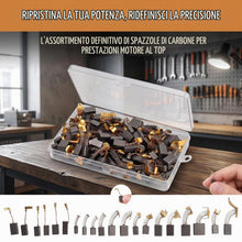 Carica l'immagine nel visualizzatore di Gallery, 100 Pezzi Spazzole di Carbone Set, Carboncini Motore, Spazzole di Ricambio