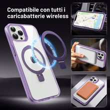 Carica l'immagine nel visualizzatore di Gallery, Cover Magnetica per iPhone 14 Pro Max con Supporto Stand ad Anello, [Protezione Antilngiallimento &amp; Antiurto] Custodia T